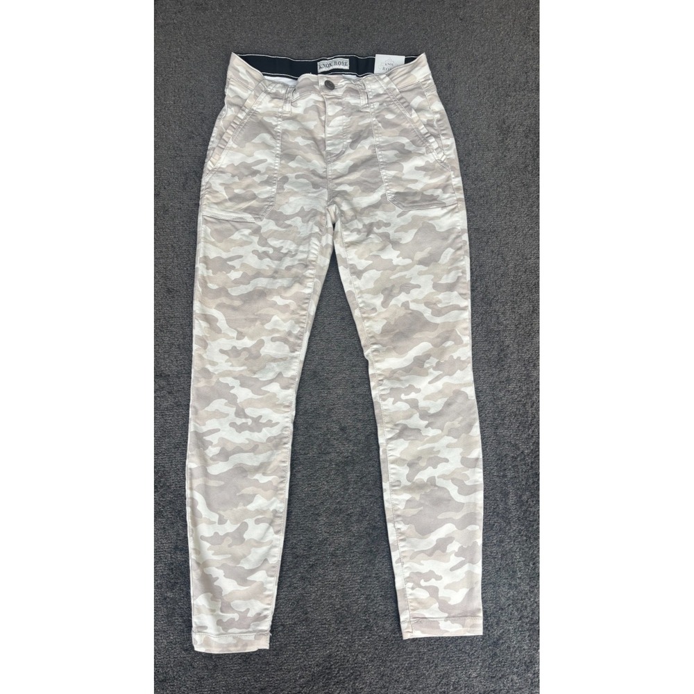 Knox Rose Mid-Rise Ankle Skinny Pants Women's Size 4 Beige‎ Camouflage Zip Fly